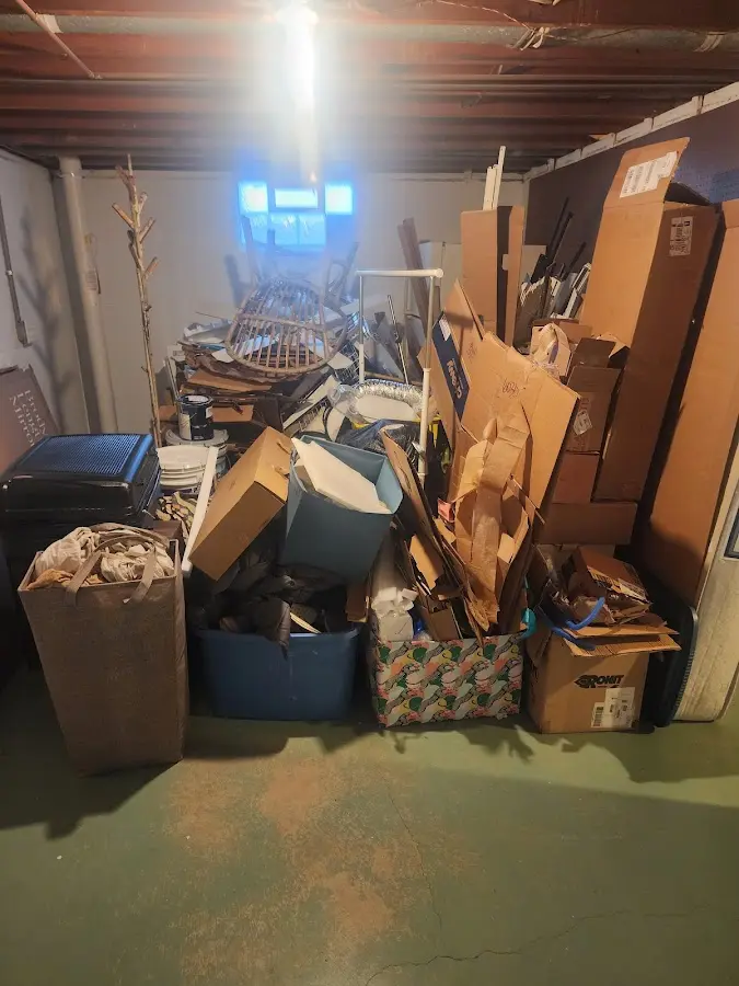 Roll-off dumpster container at job site for Yard Waste Dumpster Rental in Batavia